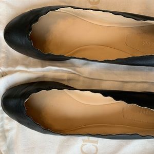 Chloe Lauren scalloped ballet flats